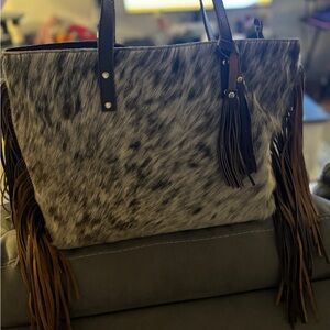 Real cowhide purse